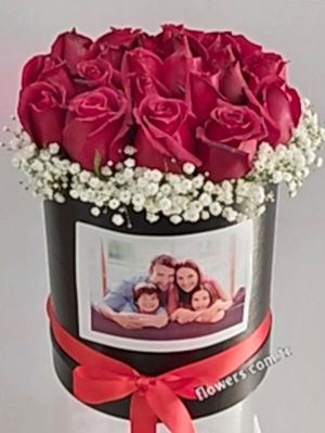 21 Red Roses Box with Photo