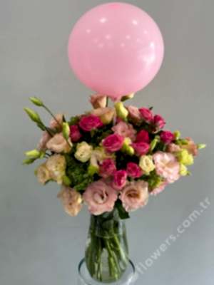 Baby Girl Flower In Vase