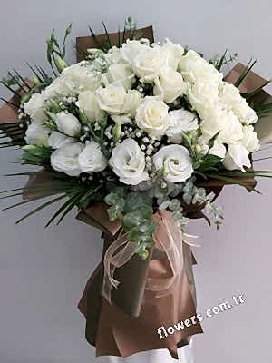 Bouquet of 41 White Roses