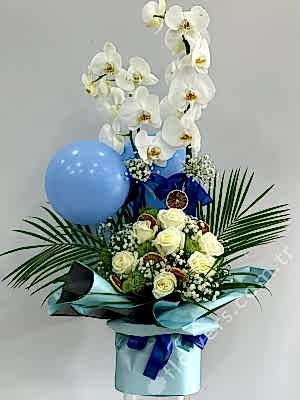 Baby Boy Flower Arrangement