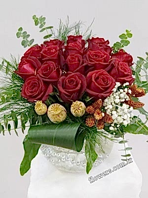 15 Roses Decorative Arrangement