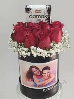 Personalized 11 Roses & Chocolates