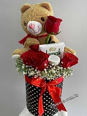 Abundant Love Teddy Bear & Chocolate