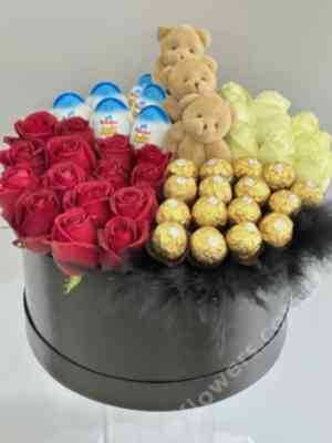 Red Rose & Teddy & Chocolate Large Box