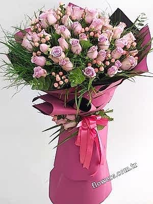 Purple Rose Bouquet