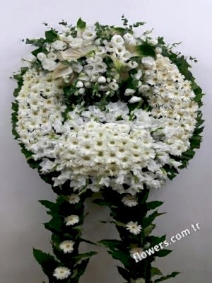 Luxury White Funeral Sympathy Stand